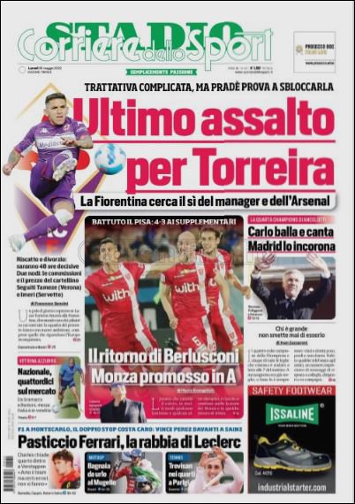 Quotidiani: le prime pagine di Qs, Gazzetta, CorSport, Stadio e Tuttosport
