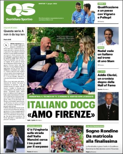 Quotidiani: le prime pagine di Qs, Gazzetta, CorSport, Stadio e Tuttosport