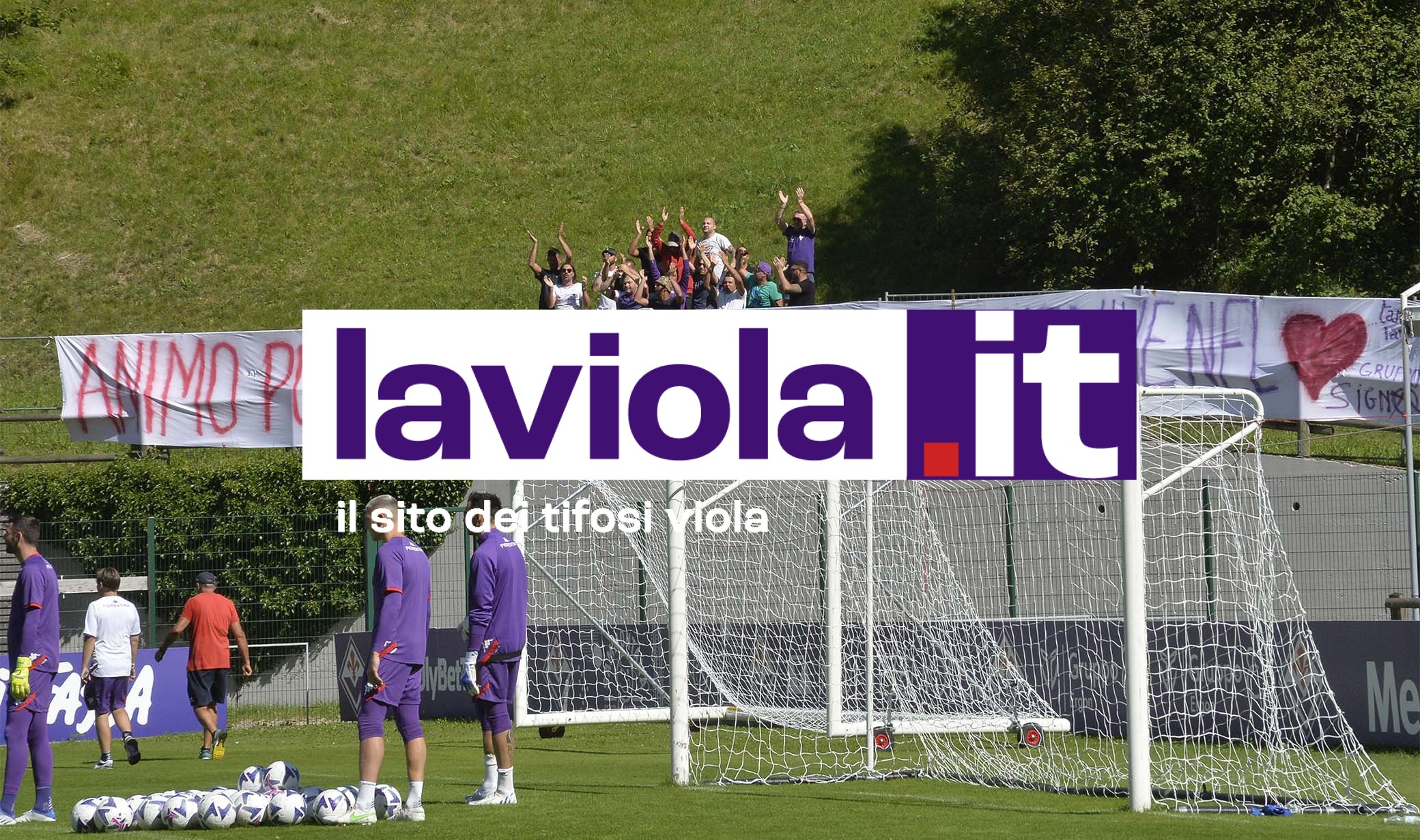 Moena, arrivano i primi ultras. Al Benatti striscione per Checcone (FOTO VI.IT)