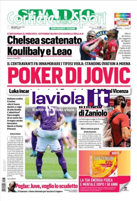 Quotidiani: la prima pagina di Qs, Stadio, Gazzetta, Corriere dello Sport, Tuttosport