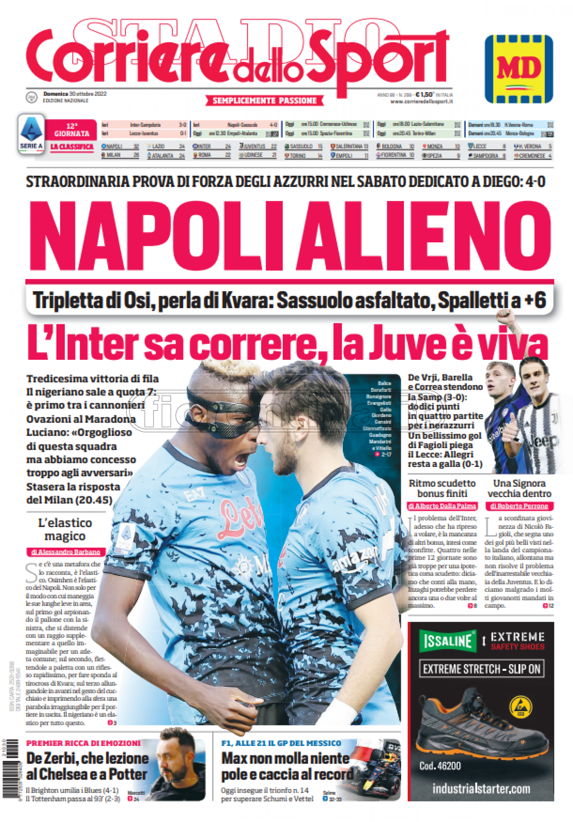 Quotidiani: la prima pagina di Qs, Stadio, Gazzetta, Corriere dello Sport, Tuttosport
