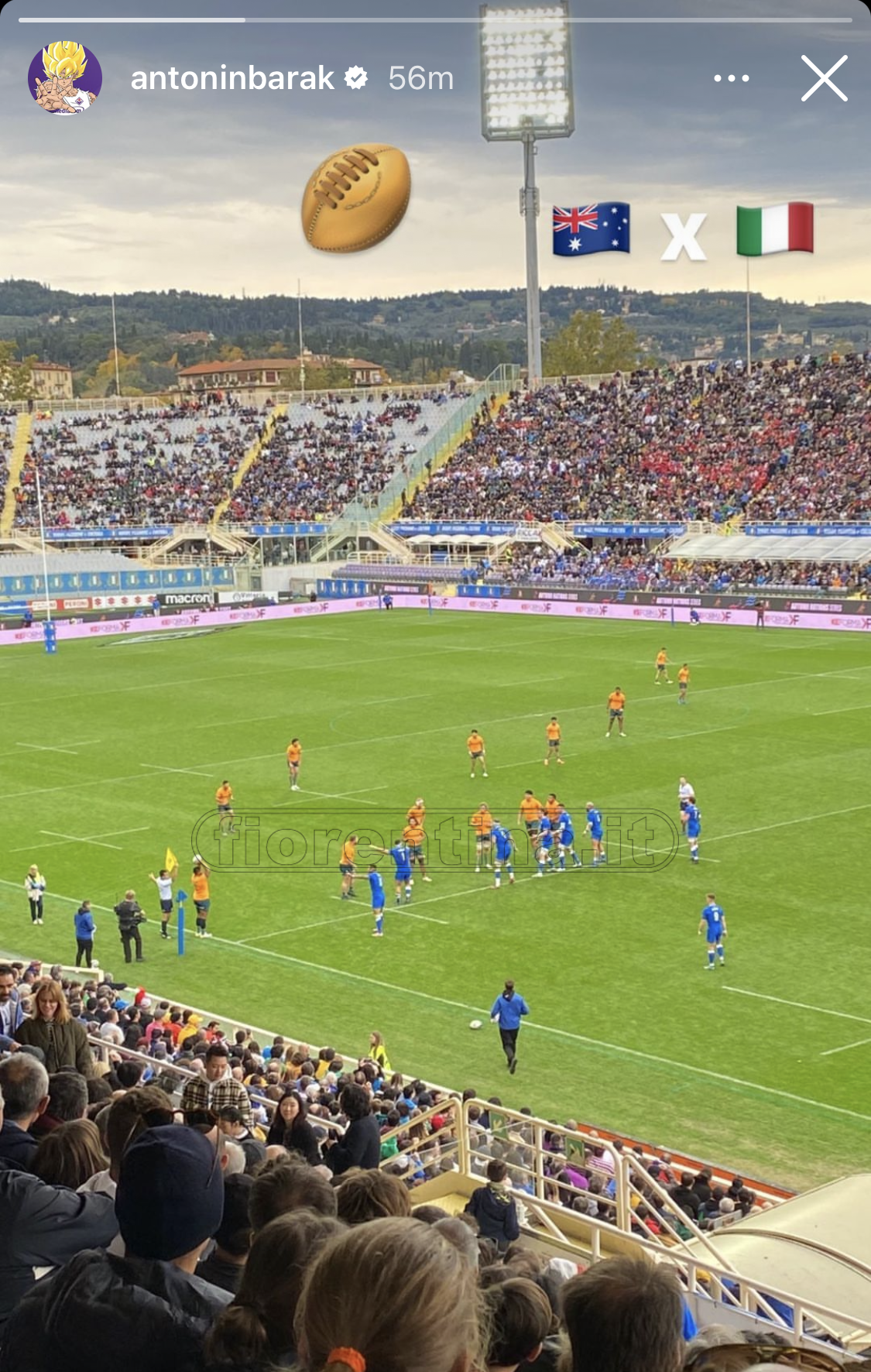 Italia-Australia, al Franchi presente anche Barak (FOTO)