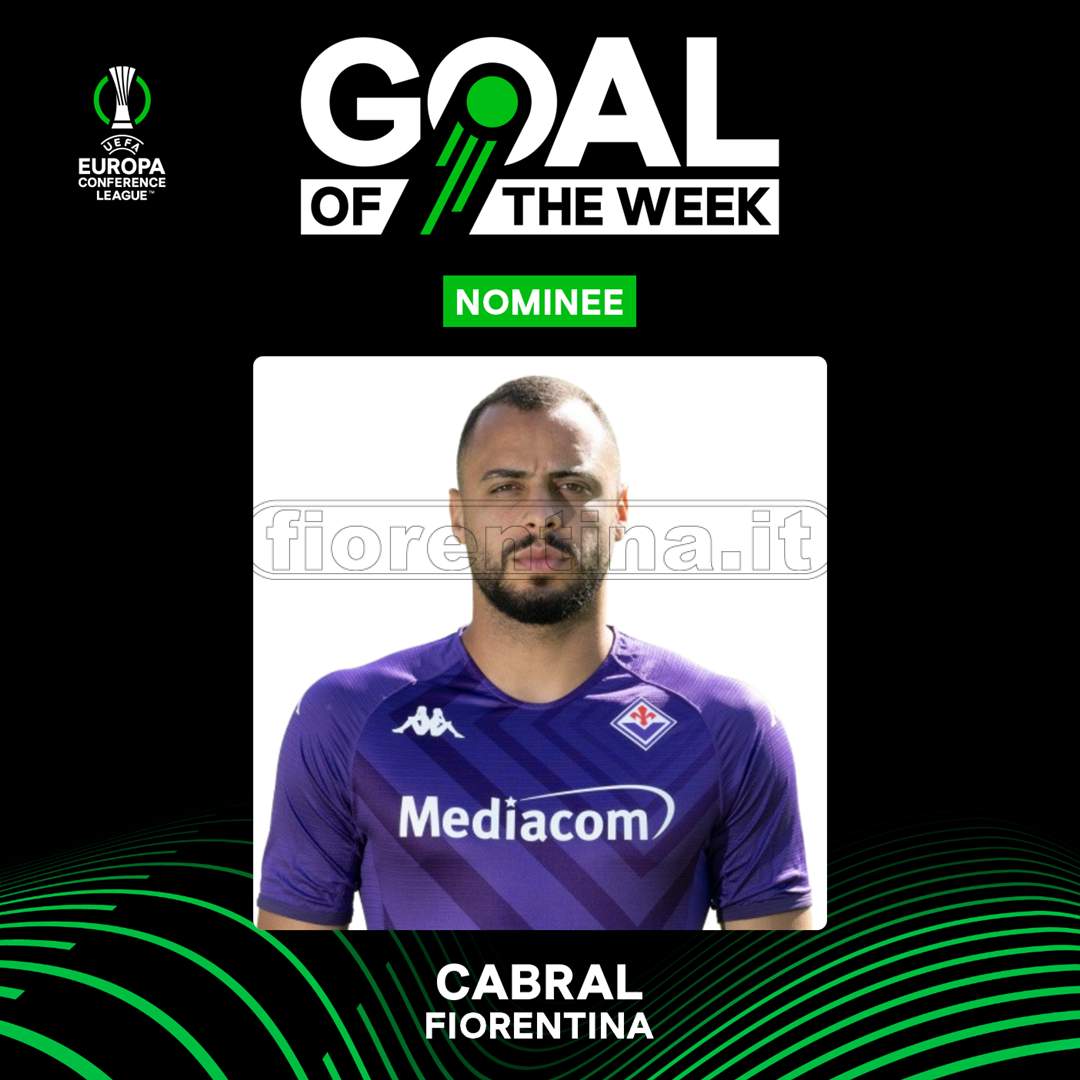 Cabral, la sua prima rete in corsa per il "Goal of the Week" di Conference League