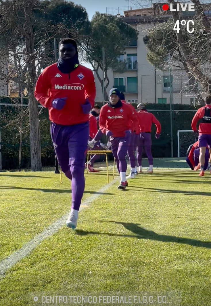 Fiorentina, oggi l'allenamento si è svolto a Coverciano (FOTO)