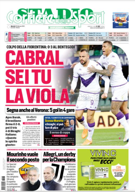 Quotidiani: le prime pagine di Qs, Stadio, Gazzetta, Corriere dello Sport, Tuttosport