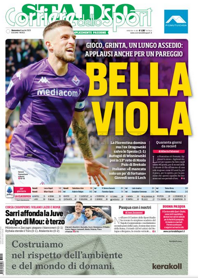 Quotidiani: la prima pagina di Qs, Stadio, Gazzetta, Corriere dello Sport, Tuttosport