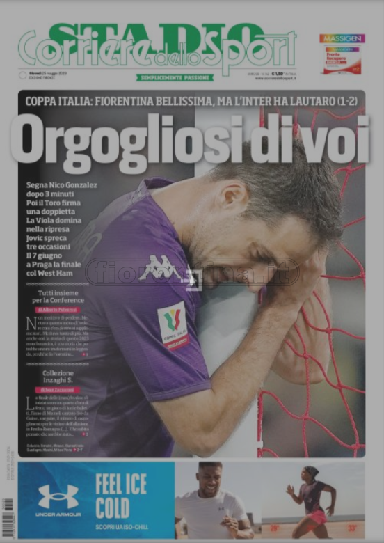 Quotidiani: le prime pagine di Qs, Gazzetta, CorSport, Stadio e Tuttosport