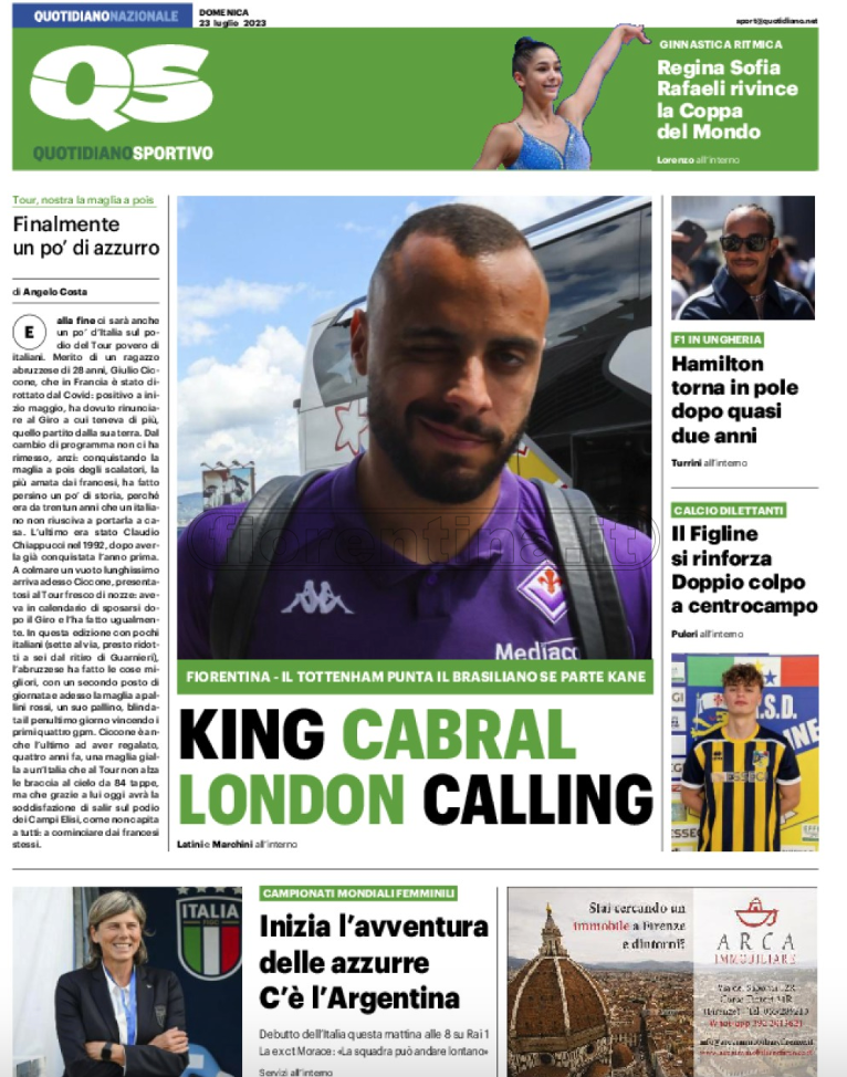 Quotidiani: la prima pagina di Qs, Stadio, Gazzetta, Corriere dello Sport, Tuttosport