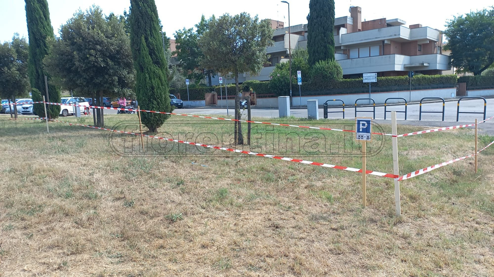 Viola Park, terminato il parcheggio temporaneo (FOTO)