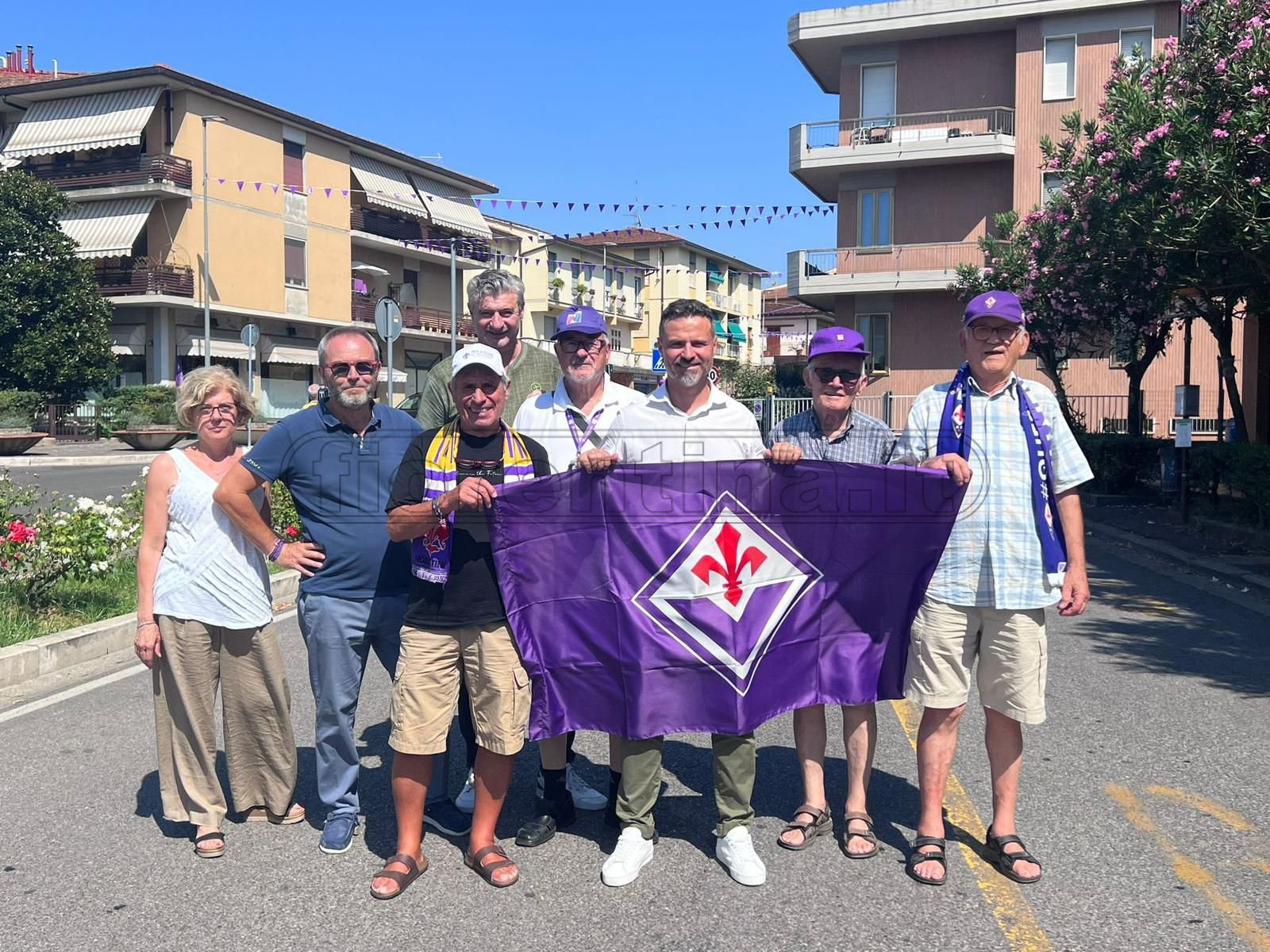 Bagno a Ripoli si tinge di viola per salutare l’arrivo della Fiorentina al nuovo Viola Park (FOTO)