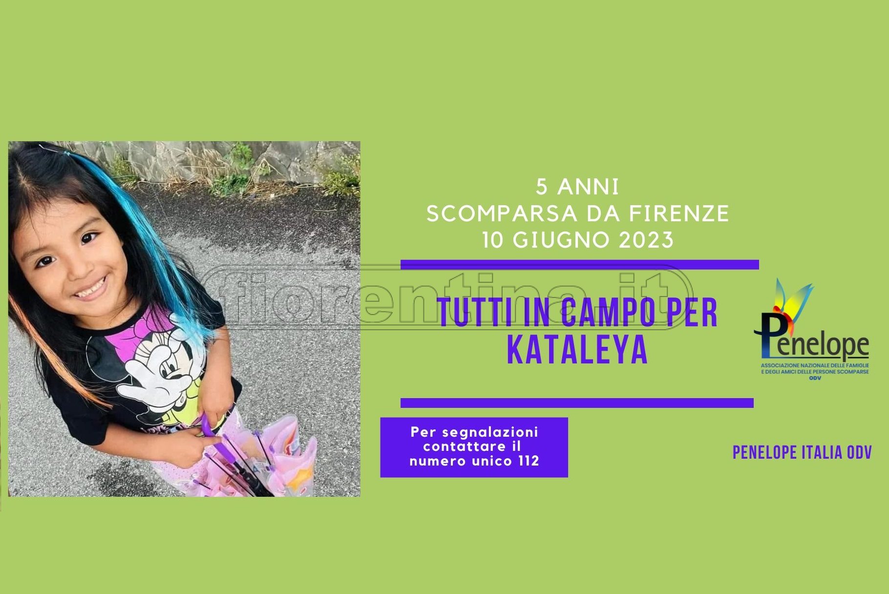 Fiorentina-Lecce: al Franchi anche l'immagine della piccola Kata, scomparsa da giugno