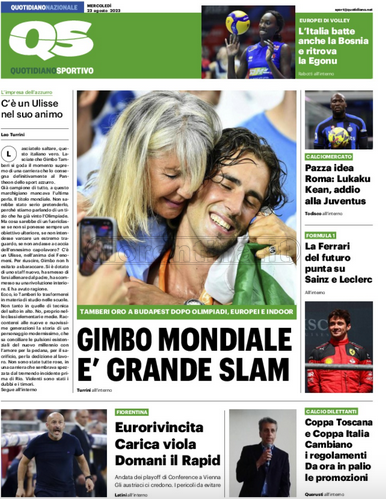 Quotidiani: la prima pagina di Qs, Stadio, Gazzetta, Corriere dello Sport, Tuttosport