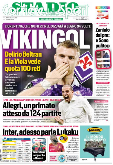 Quotidiani: la prima pagina di Qs, Stadio, Gazzetta, Corriere dello Sport, Tuttosport