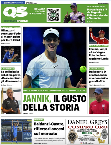 Quotidiani: la prima pagina di Qs, Stadio, Gazzetta, Corriere dello Sport, Tuttosport