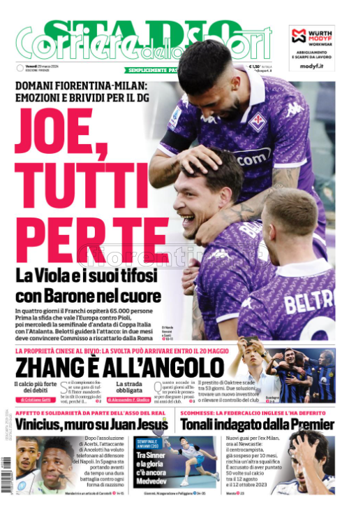 Quotidiani: le prime pagine di Gazzetta, CorSport, Stadio e Tuttosport
